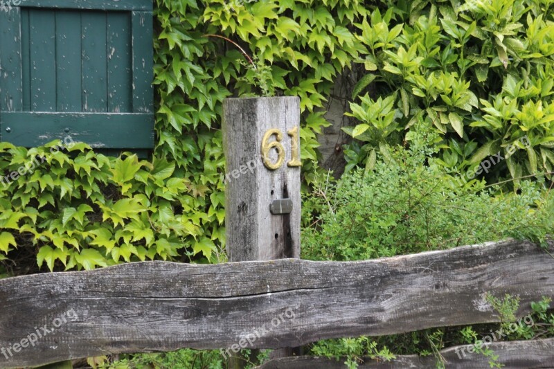 House Number Garden Fence Color Green Brown