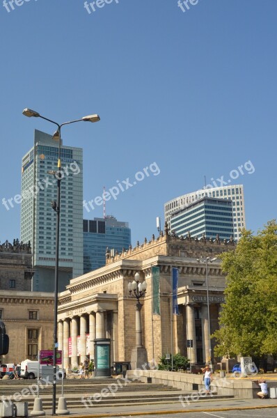 Warsaw The Centre Of Children's Parade Palace Of Culture The Skyscraper