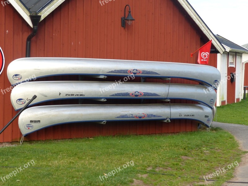 Canoes Buildings Colors Grass Summer