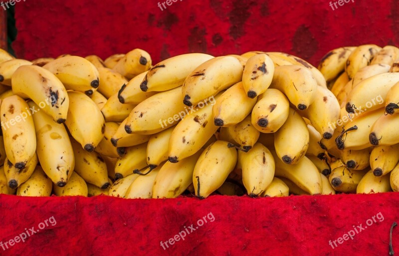 Bananas Sale Fruit Market Fresh