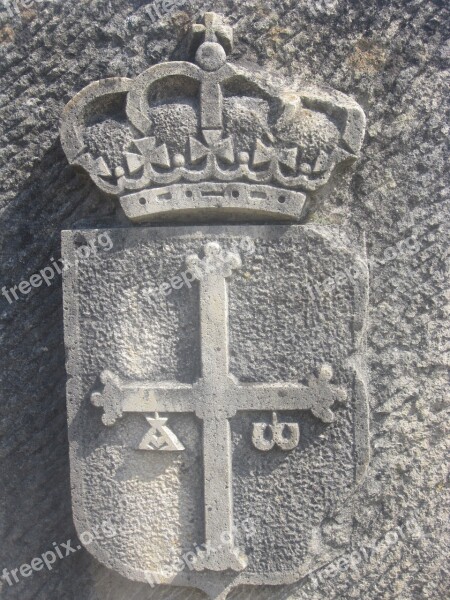 Asturias Stone Coat Of Arms Free Photos