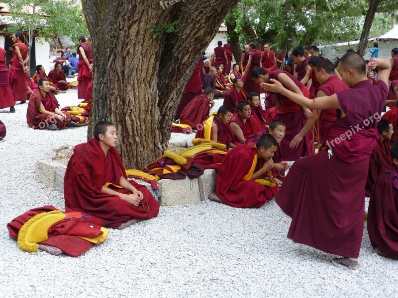 Tibet Sera Monastery Jhasa Gelugpa Debate Session