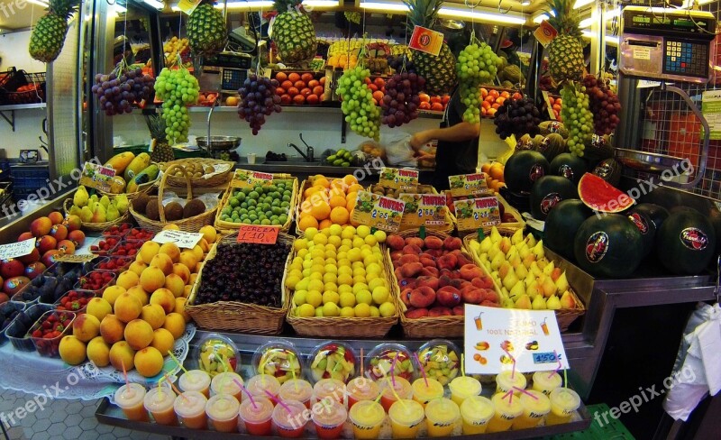 Valence Spain Central Market Region Of Valencia Fruit