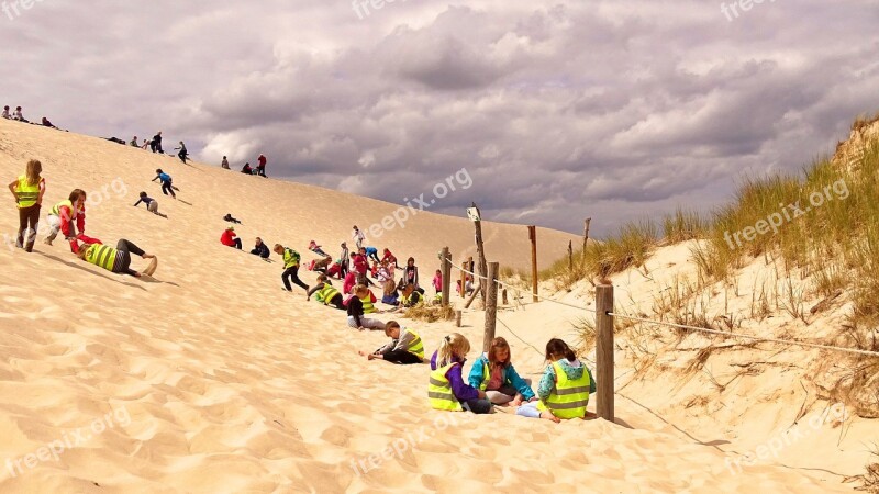 Poland Slowinki Park Dune Sky Clouds