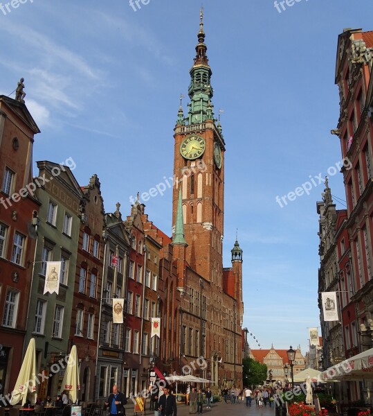 Poland Gdańsk Long Street Old Town Hall Free Photos