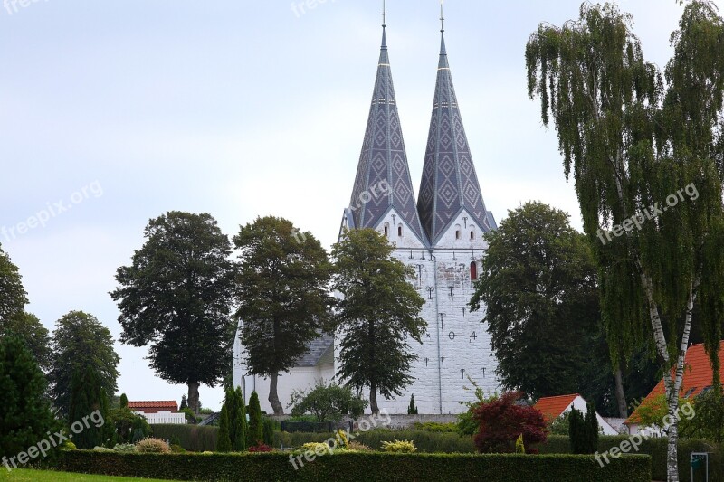 Broager Denmark Church Rhaeto Romanic Double Tower