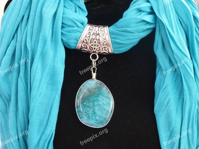 Blue Jewellery Gem Silver Jewelry Scarf