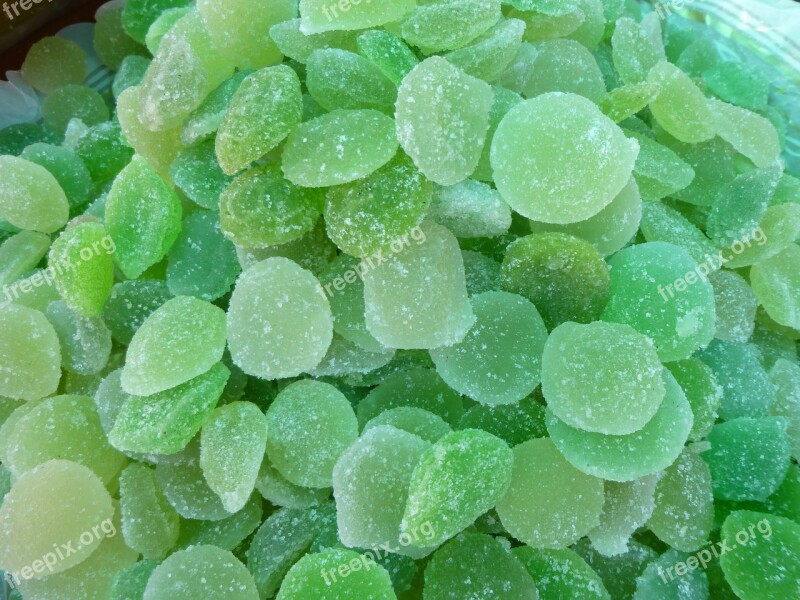 Green Sweet Delicious Jelly Candy