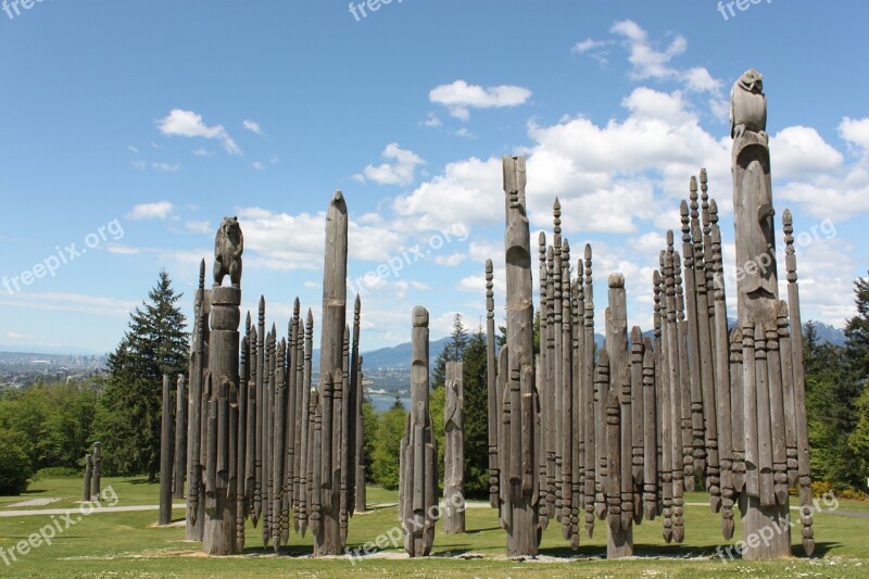 Totem Poles Totem Burnaby Mountain British Columbia Mehran B