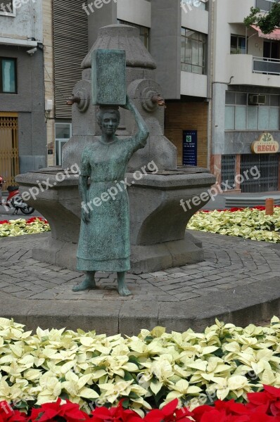 Tenerife Statue Spain Woman Sculpture