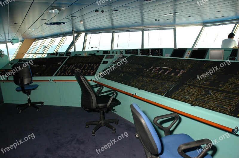 Ship Command Deck Captain Marine Ocean