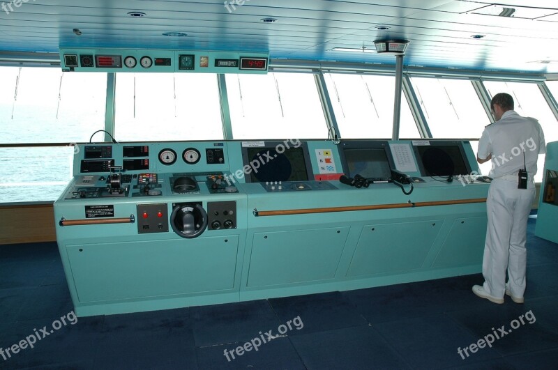 Ship Command Deck Captain Marine Ocean