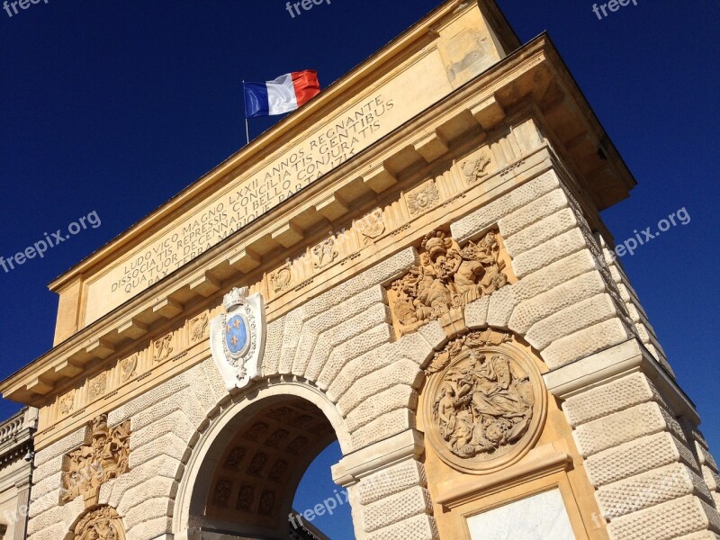 Montpellier Triumphal Arch Building Architecture Free Photos