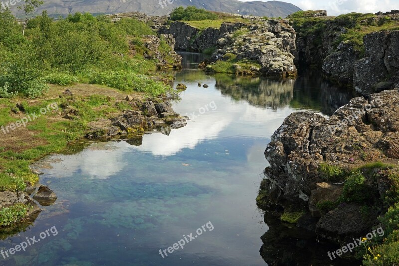 Lake Iceland Lava Little Lake Volcanic Rock