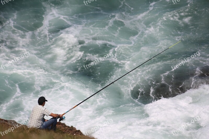 Fishing Fisherman Sea Saltwater Fishing Nature