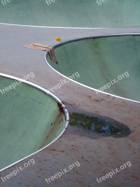 Skate Park Composition Bowl Dirt Wet