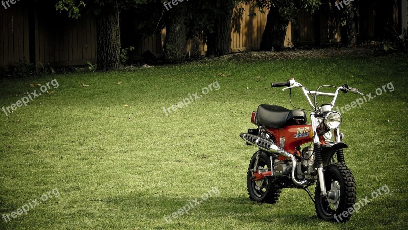 Orange Motorcycle Nature Shadow Effects