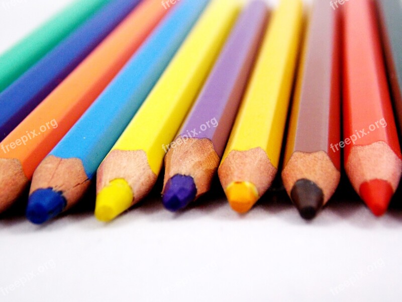 Pencils Rainbow Colored Pencils Multi Color Free Photos