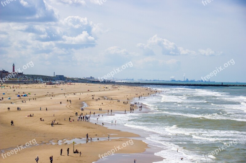 Beach Sea Coast Scheveningen Holland