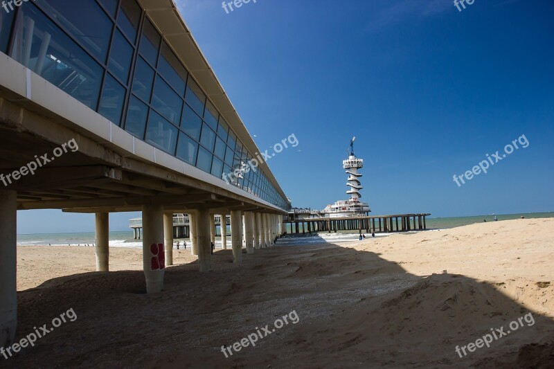 Pier Scheveningen Coast Holland Netherlands