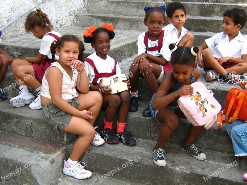 Cuba School Children School Children Girls