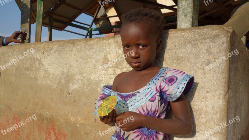 Gambia Girl Shy Child Free Photos