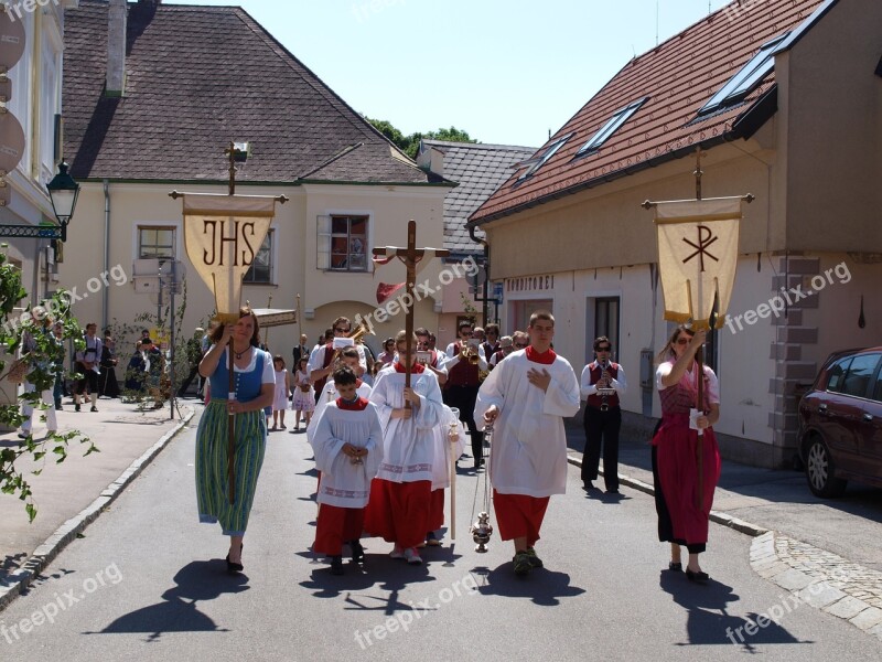 Corpus Christi Procession Church Costume Flags