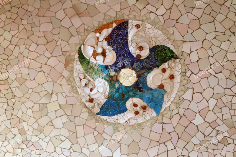 Park Guell Mosaic Tile Gaudi Texture