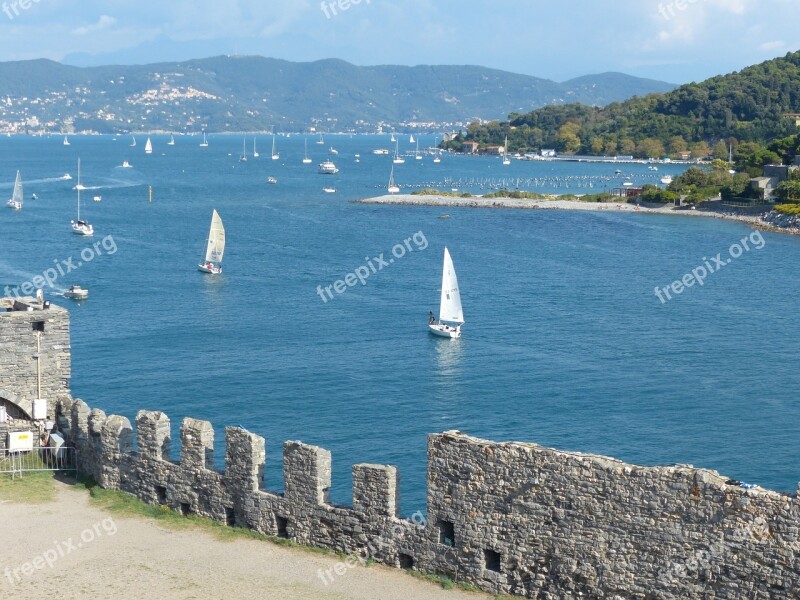 Porto Venere Castello Doria Gulf Of La Spezia Free Photos