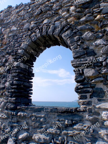 Porto Venere Castello Doria Wall Middle Ages Free Photos