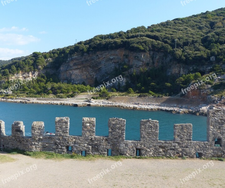 Porto Venere Castello Doria Gulf Of La Spezia Free Photos