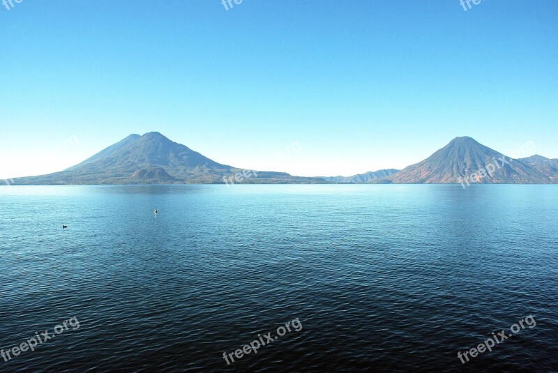 Lake Atitlan Guatemala Volcanoes Free Photos