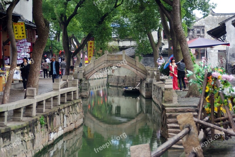 Suzhou China Tradition Bridge Free Photos