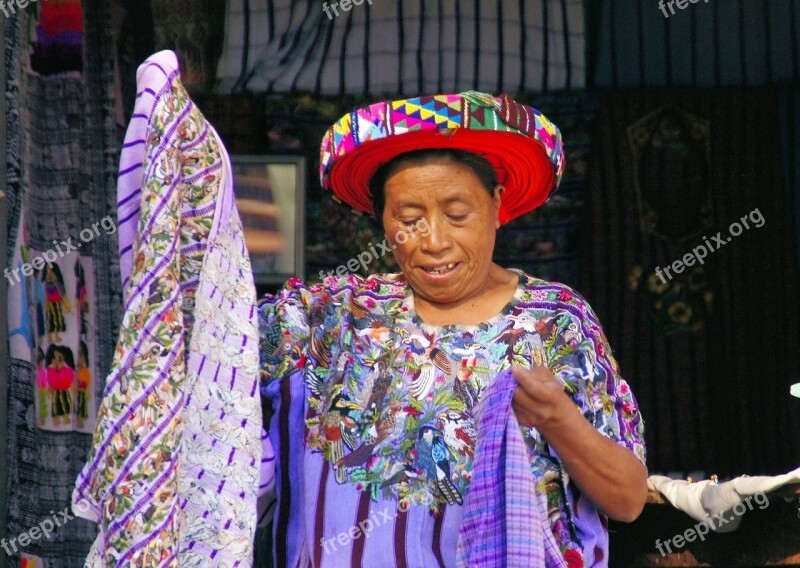 Guatemala San-pedro Peasant Market Costume