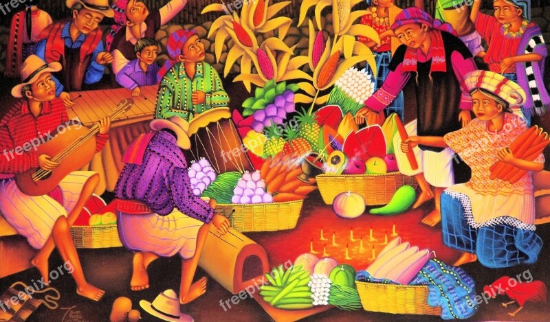 Ethnic Painting Art Guatemala Artistic