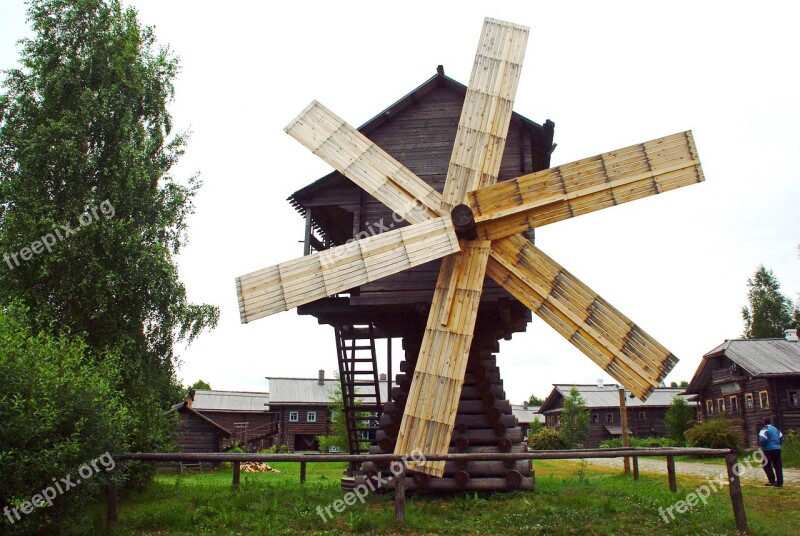 Karelia Mill Monument Mandroki Lake Onega