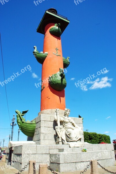 Rostral Column St Petersburg Port Free Photos