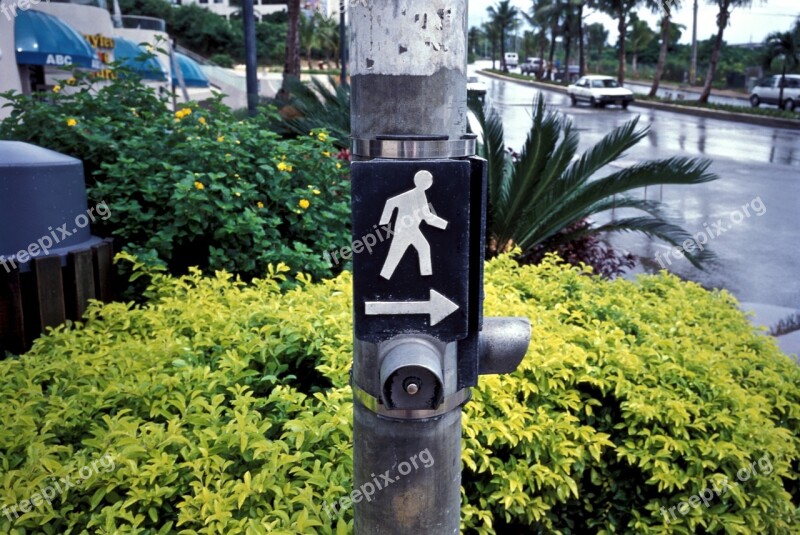 Push Button Signal Signal Foreign Countries Guam Symbol