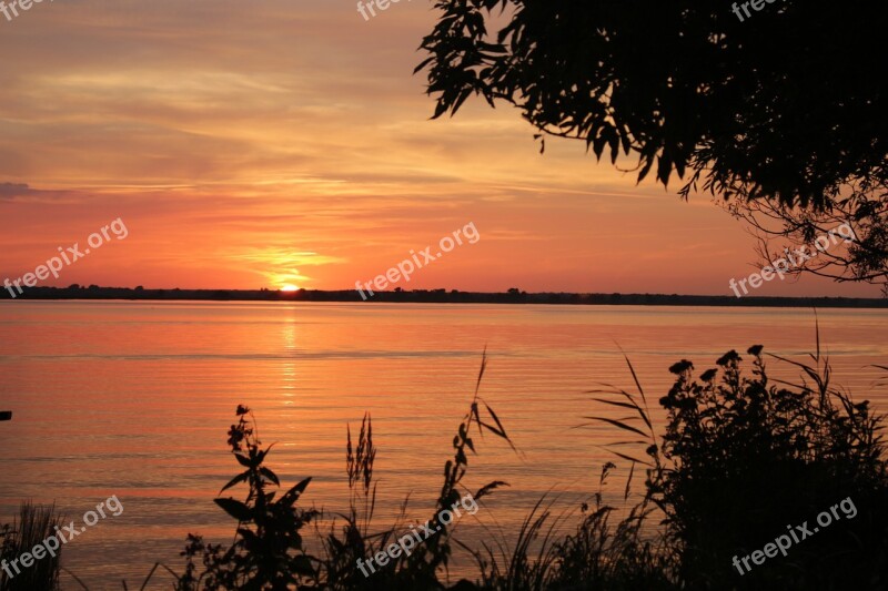 River Sunset Water Summer The River Odra