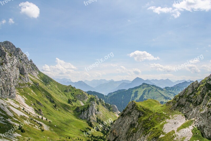 Mountains Alpine Tannheim Red Flüh Hiking