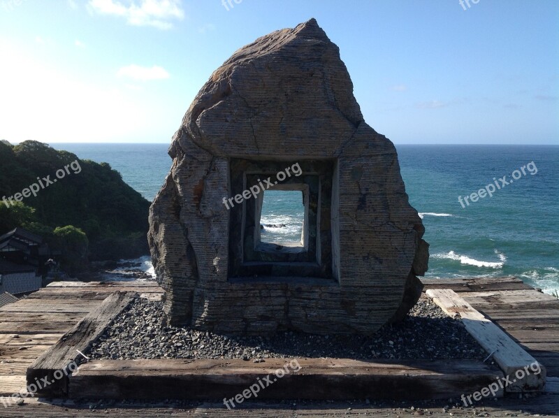 Japan Sea Modern Sculpture Landscape Free Photos