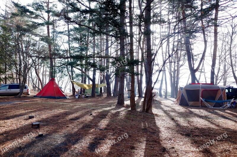 Camping Tent Outdoors Woods Free Photos