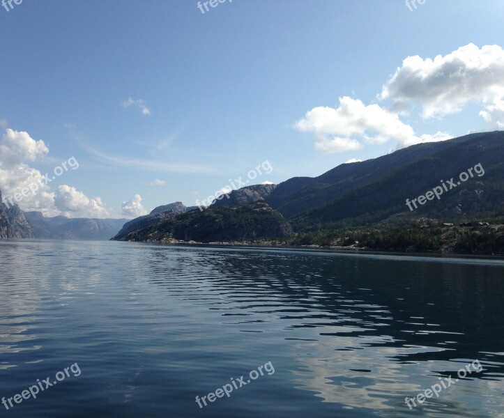 Beautiful Coast Line Norway Landscape Fjord