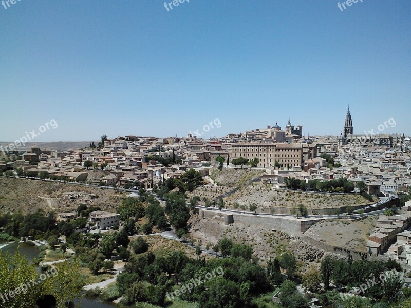 Toledo Spain Architecture Panoramic Historic Buildings