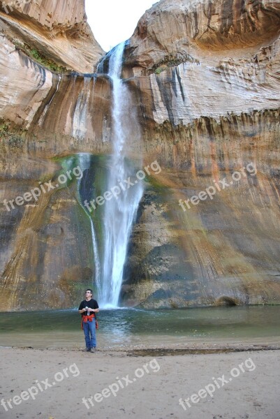 Waterfall Calf Creek Utah Nature Falls