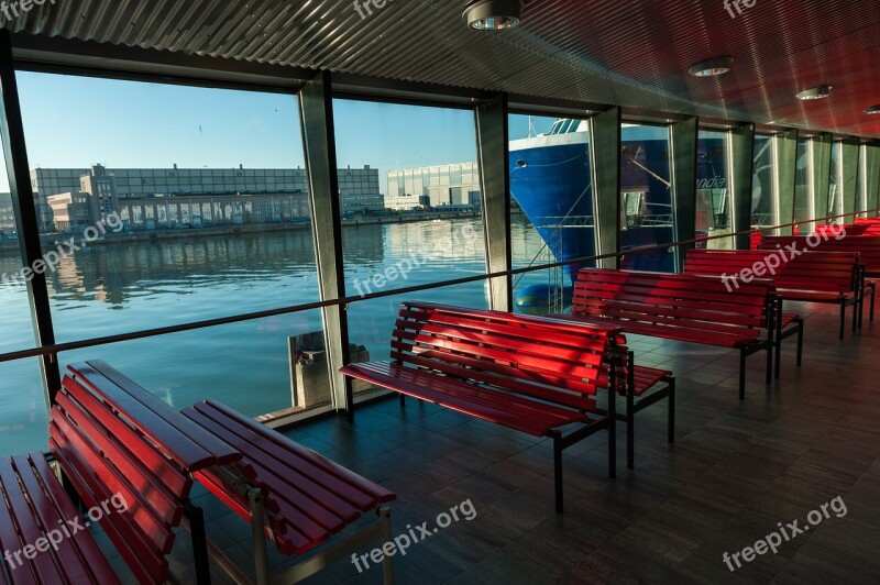 Quay Boarding Porto Passengers Reflection