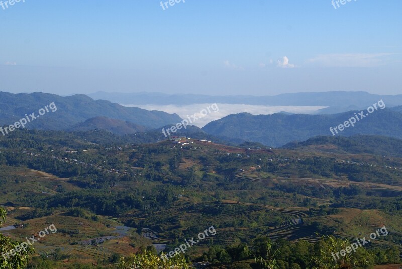 Asia Indonesia Flores View Mountains