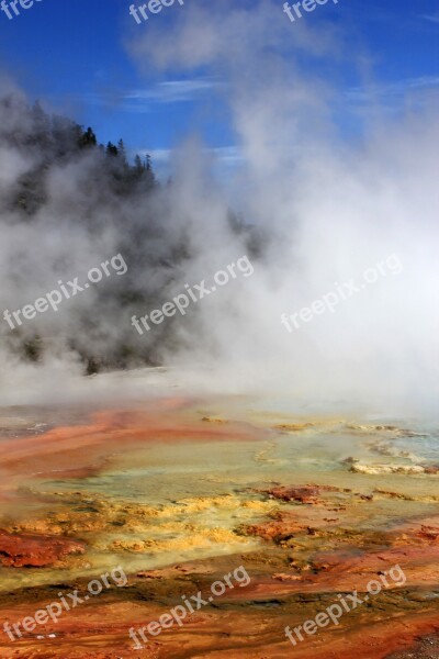 Yellowstone Hot Springs Nature Geothermal Geology