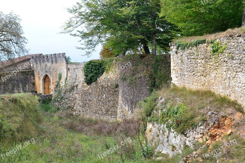 Castle Medieval Castle Château De Montréal Dordogne France