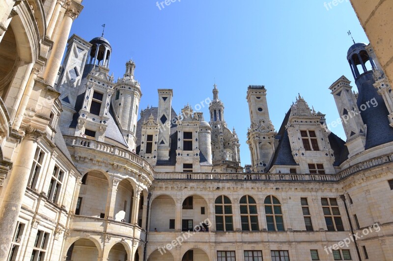 Chambord Chateau De Chambord Roof Roof Of The Castle Windows